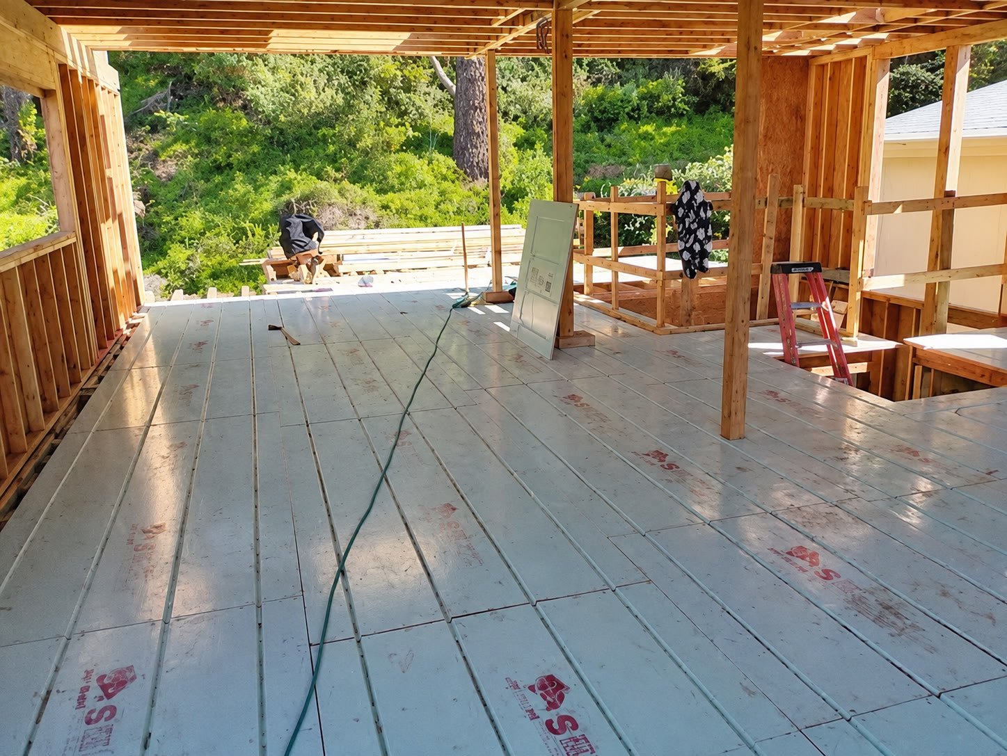 Subfloor installation within a timber-framed building
