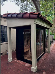 Sauna enclosure: Completed